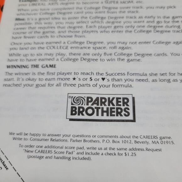 Parker Brothers Career's Vintage Board Game - Picture 4 of 4
